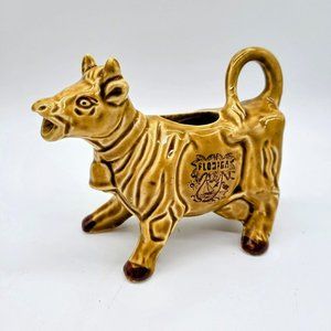 Vintage Ceramic Cow Creamer Florida Souvenir Made In Taiwan Kitschy Cow